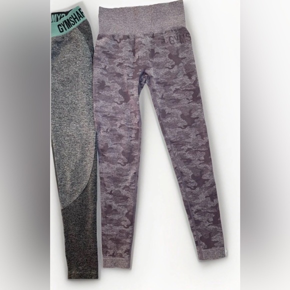 Gymshark Womens Leggings Gray Flex High Rise & Pink Camo Seamless Size S Small - Picture 7 of 11